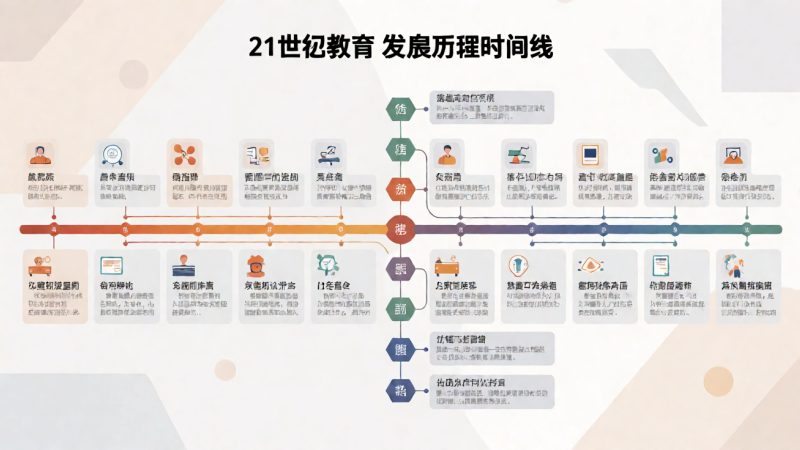 21世纪教育 发展历程时间线 配图